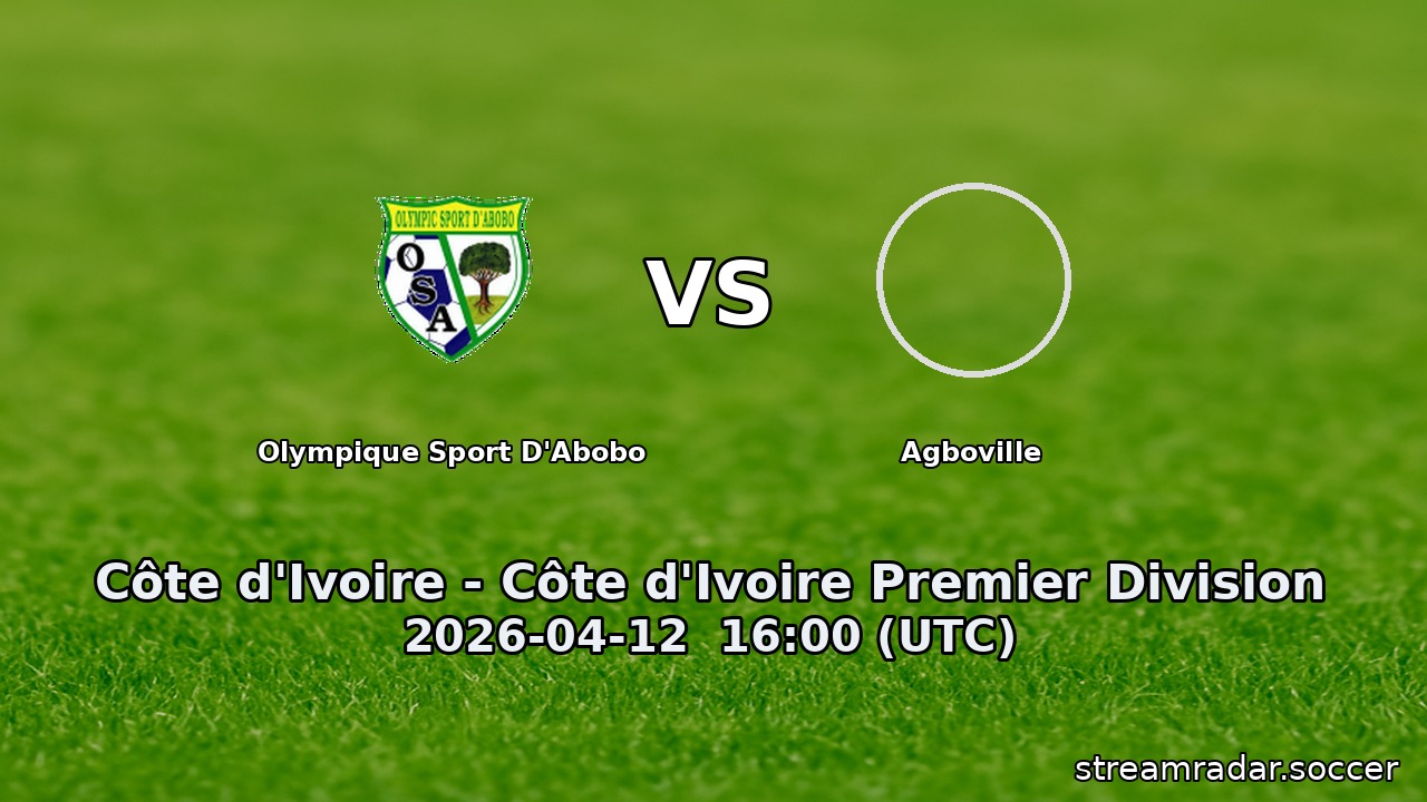Olympique Sport D'Abobo vs Agboville