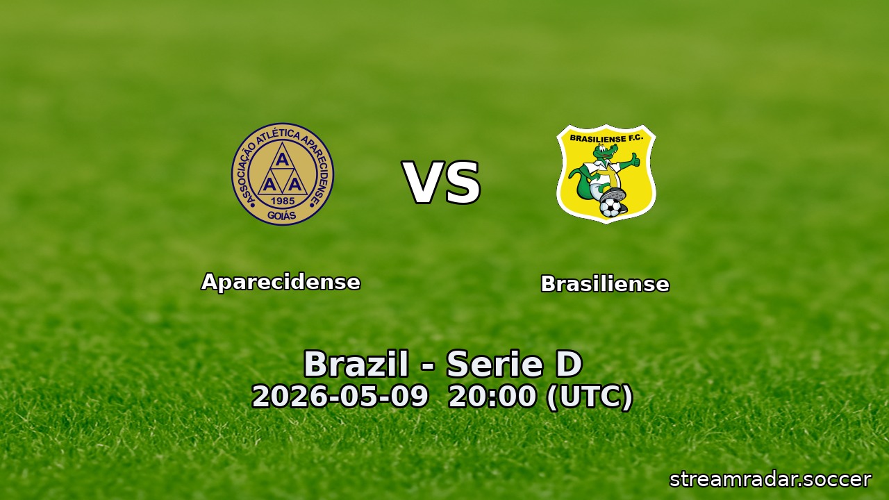 Aparecidense vs Brasiliense