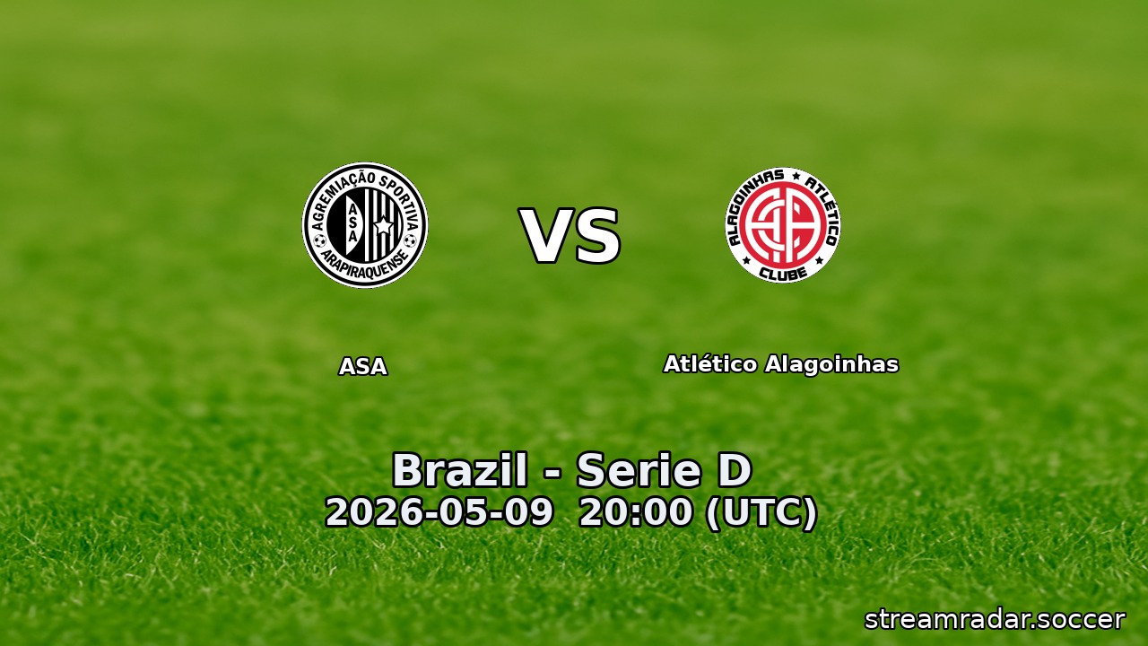 ASA vs Atlético Alagoinhas