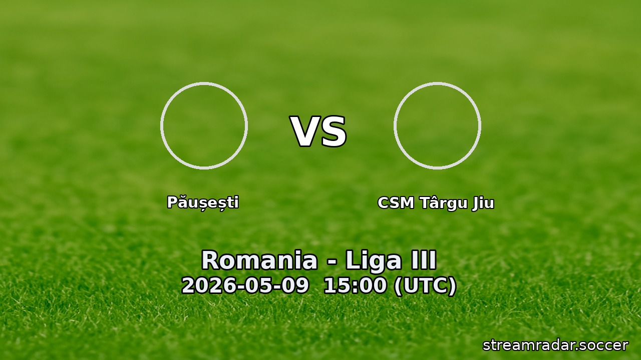 Păușești vs CSM Târgu Jiu