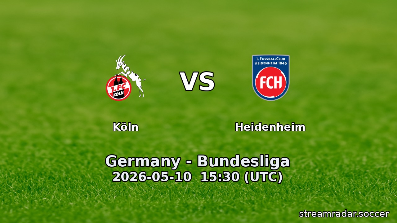 Köln vs Heidenheim
