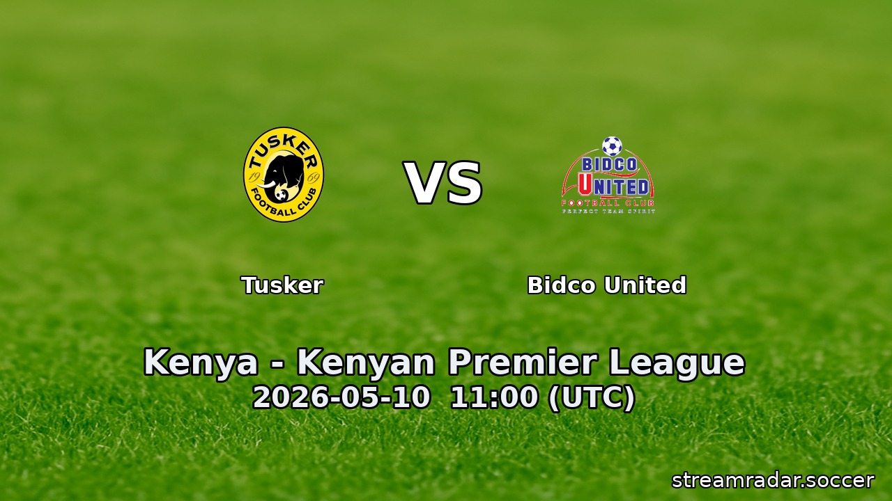 Tusker vs Bidco United