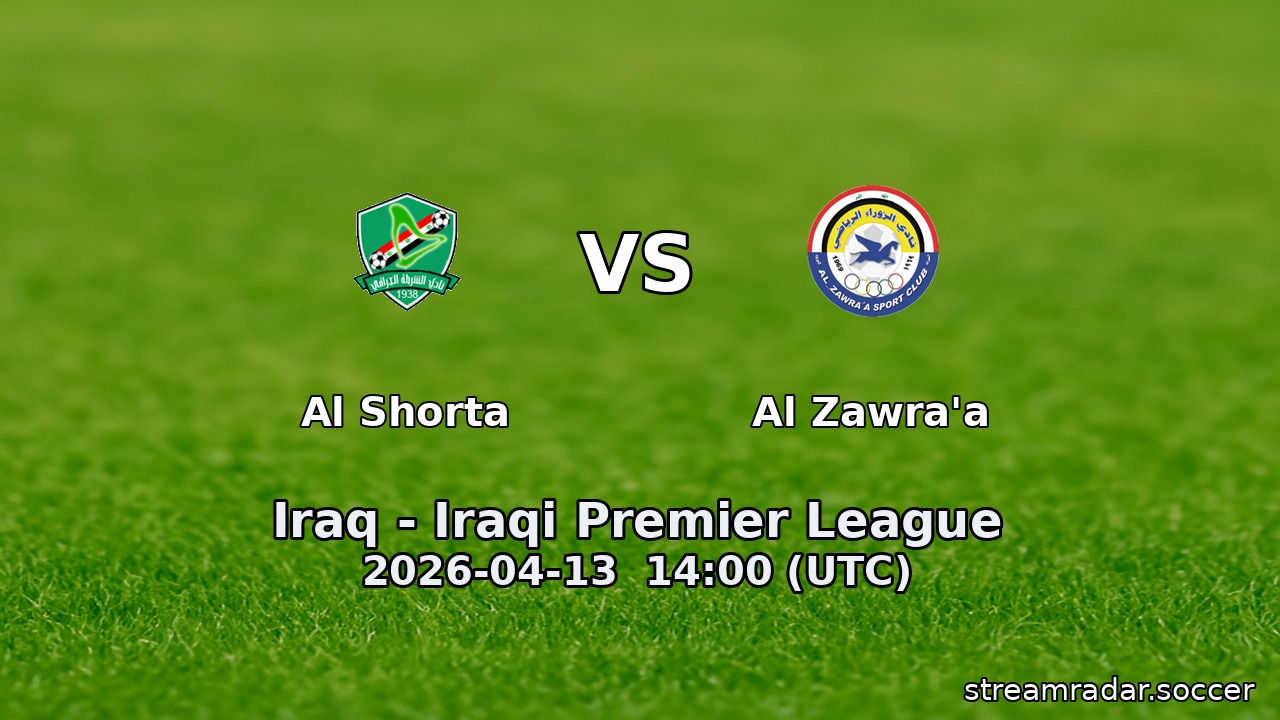 Al Shorta vs Al Zawra'a