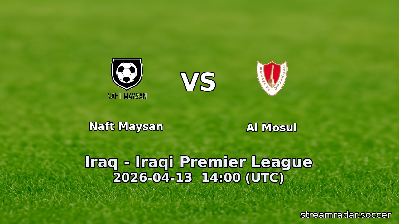 Naft Maysan vs Al Mosul