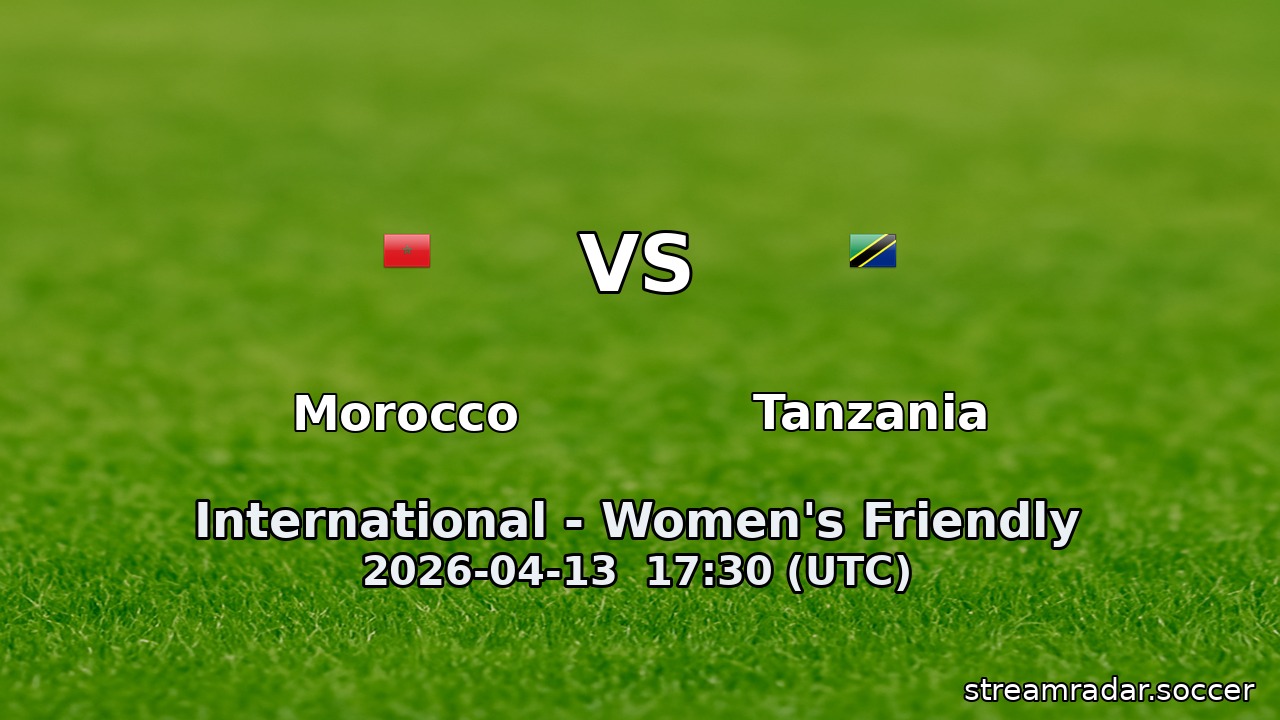 Morocco vs Tanzania