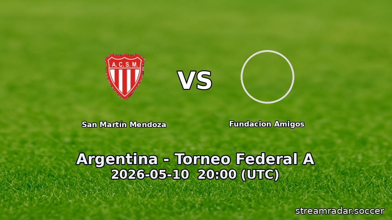 San Martín Mendoza vs Fundacion Amigos