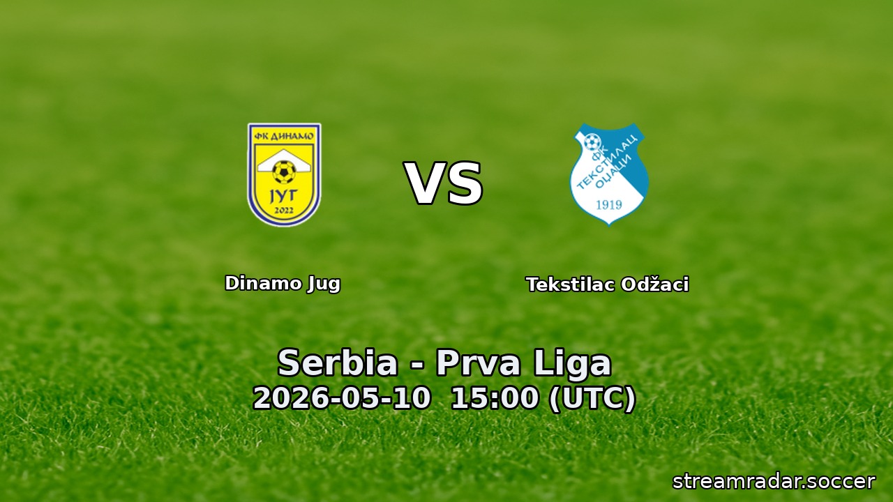 Dinamo Jug vs Tekstilac Odžaci