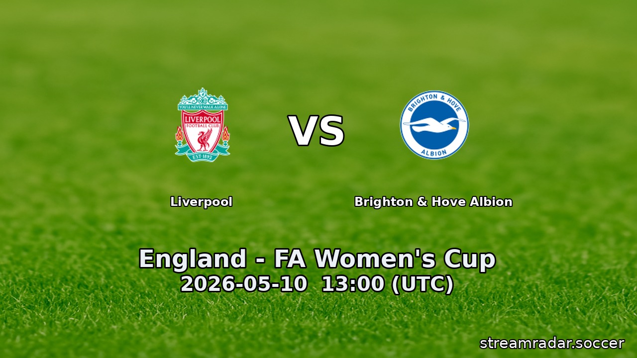Liverpool vs Brighton & Hove Albion