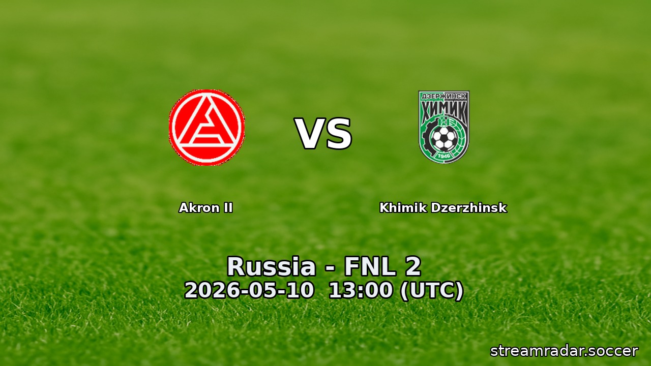 Akron II vs Khimik Dzerzhinsk