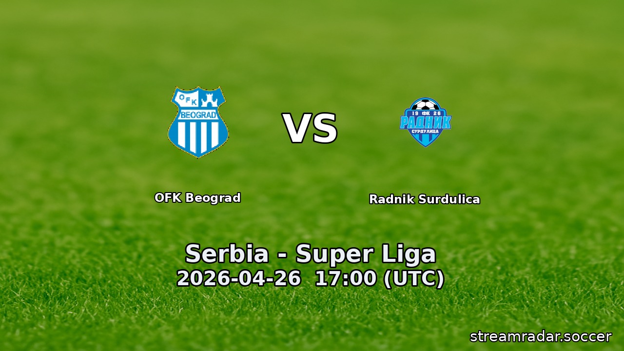 OFK Beograd vs Radnik Surdulica