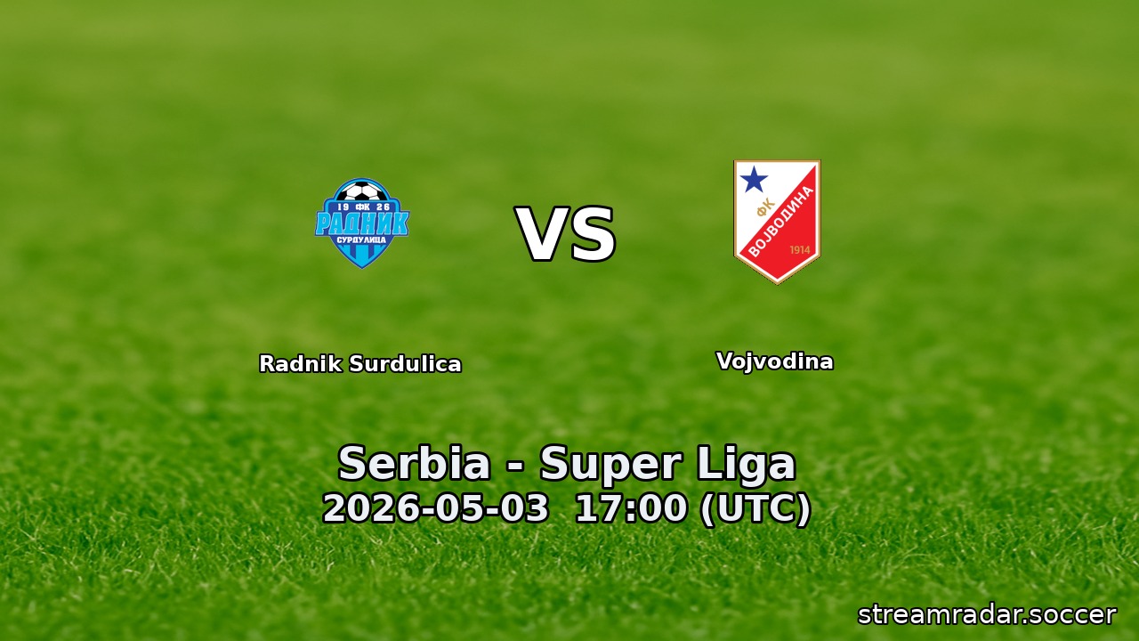 Radnik Surdulica vs Vojvodina