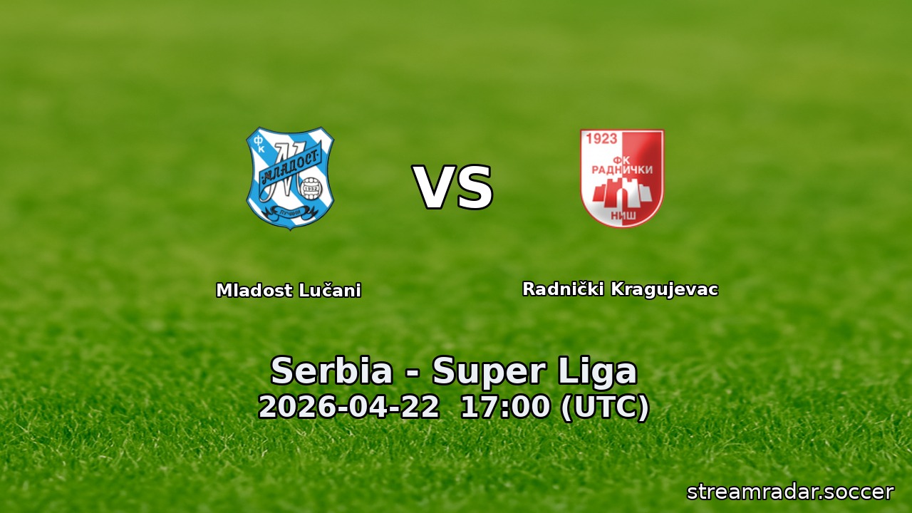 Mladost Lučani vs Radnički Kragujevac