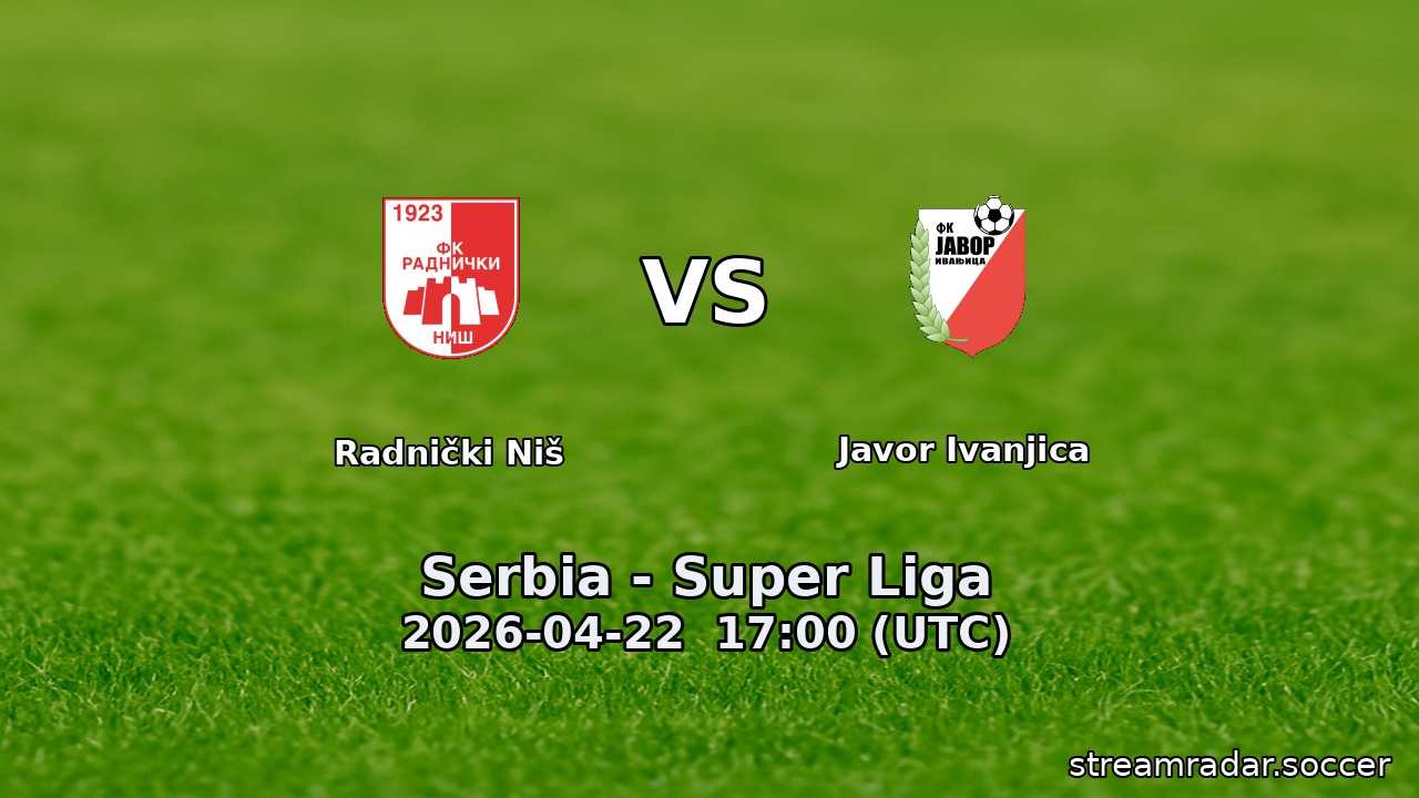 Radnički Niš vs Javor Ivanjica