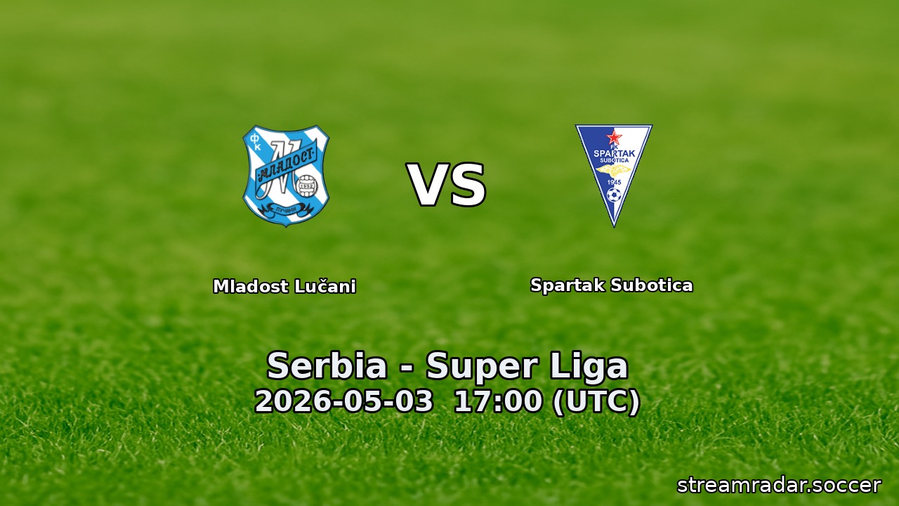 Mladost Lučani vs Spartak Subotica