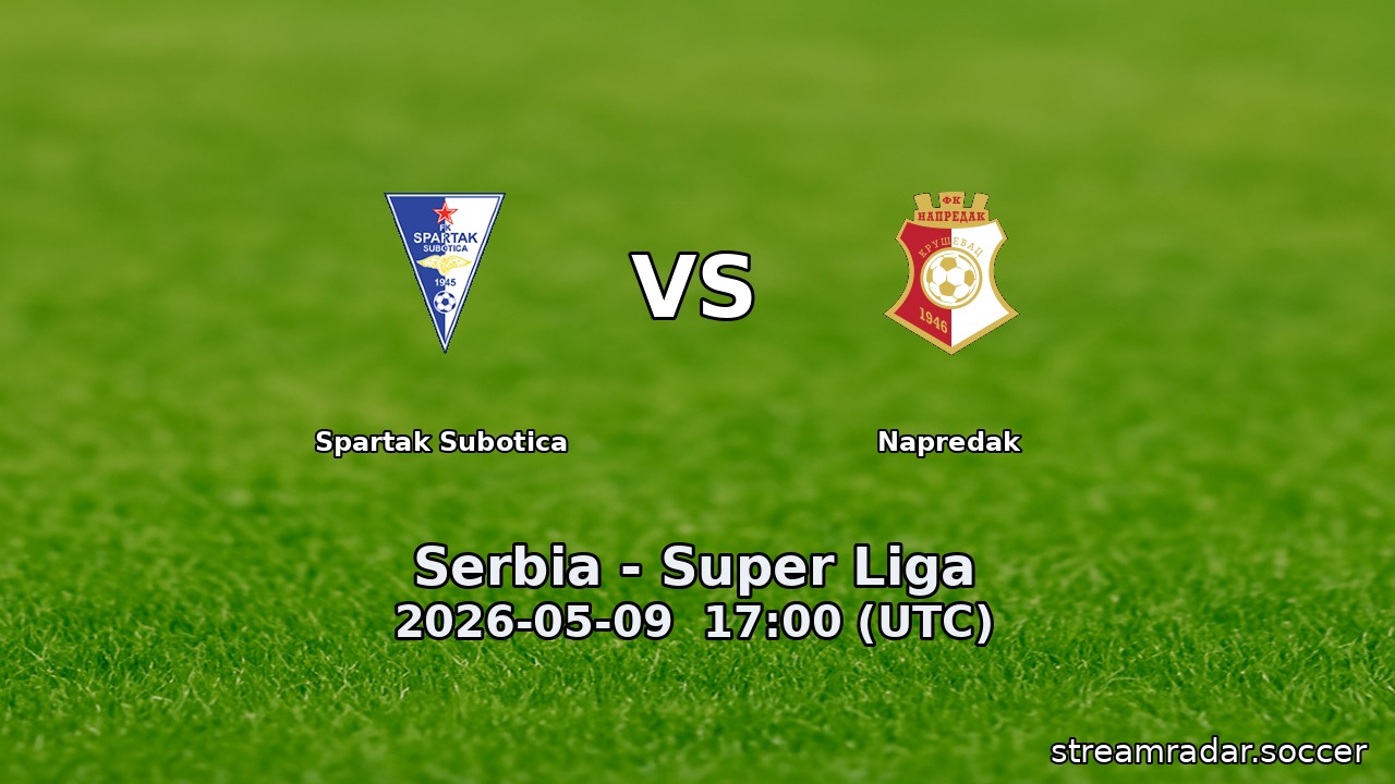 Spartak Subotica vs Napredak