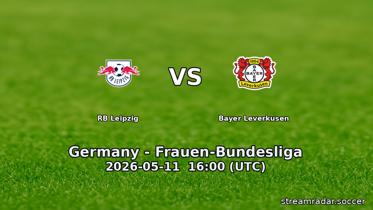 RB Leipzig vs Bayer Leverkusen