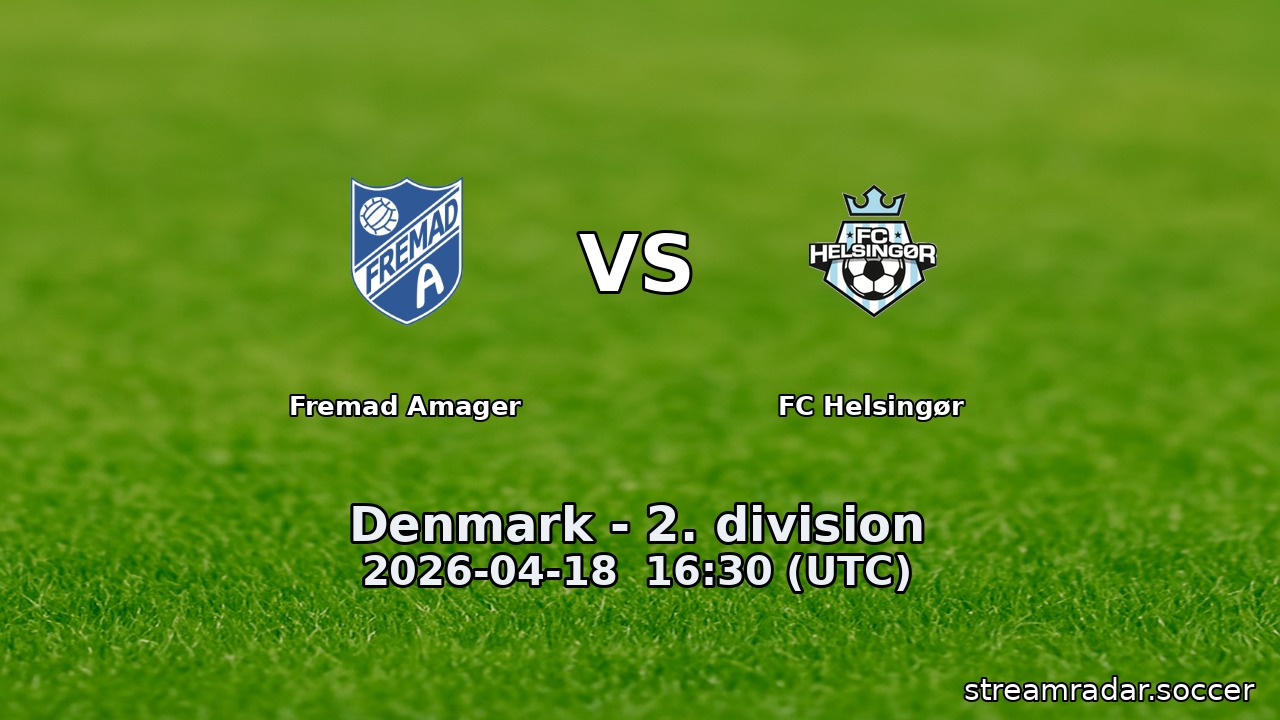 Fremad Amager vs FC Helsingør