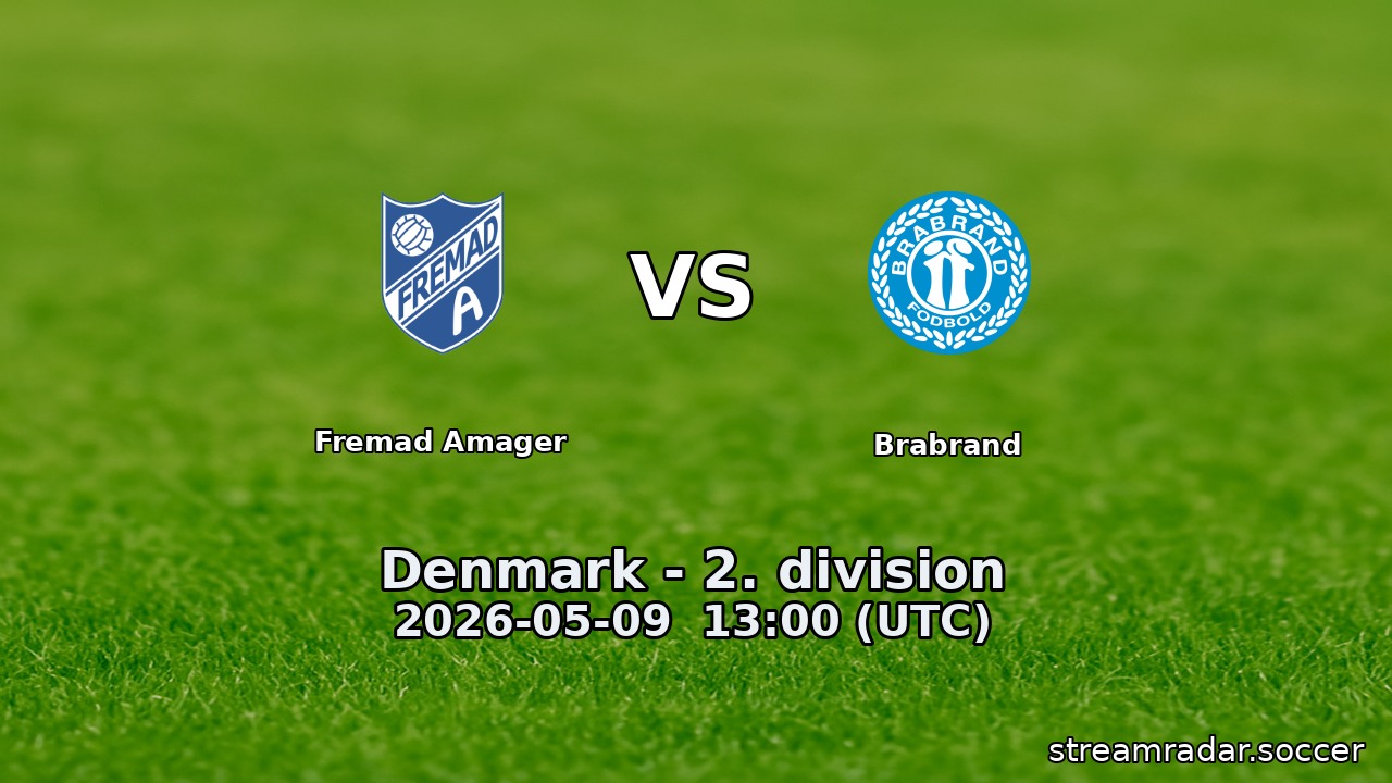 Fremad Amager vs Brabrand