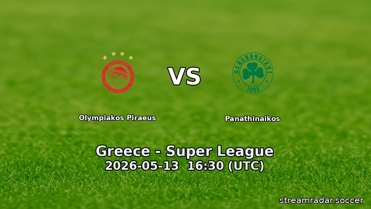 Olympiakos Piraeus vs Panathinaikos
