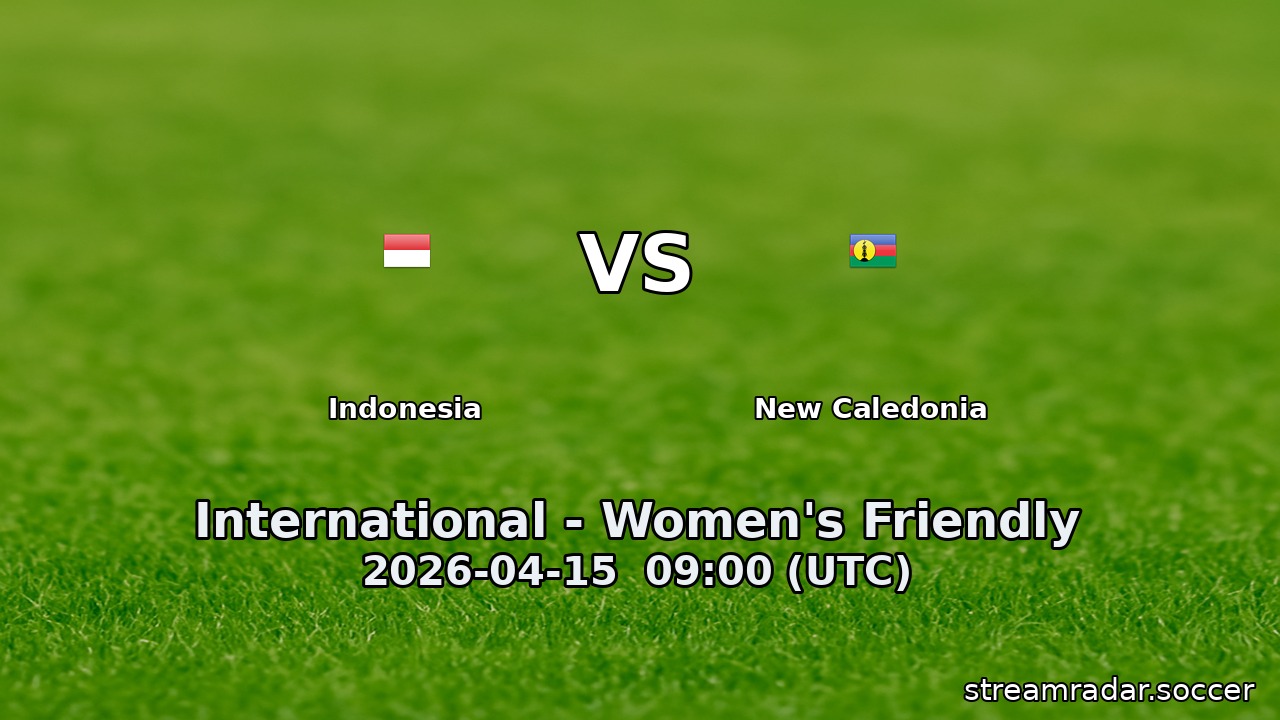 Indonesia vs New Caledonia