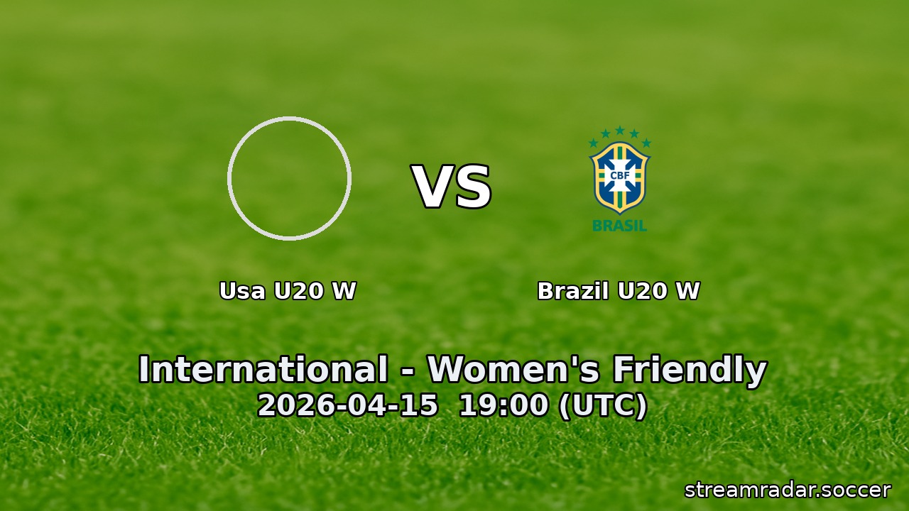 Usa U20 W vs Brazil U20 W