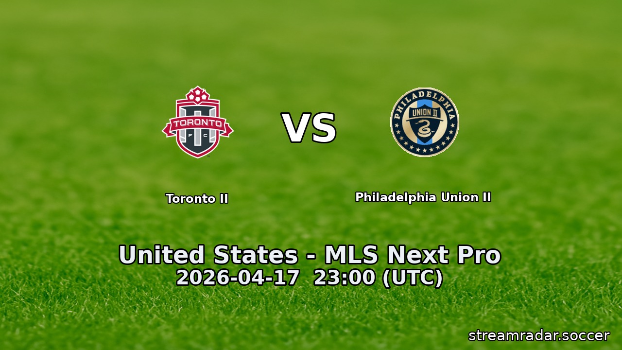 Toronto II vs Philadelphia Union II