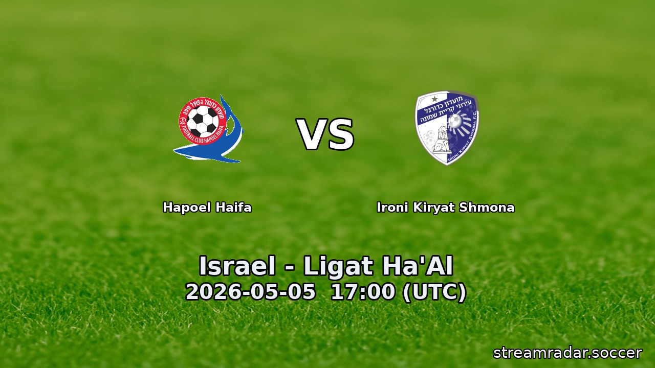 Ironi Kiryat Shmona vs Hapoel Haifa