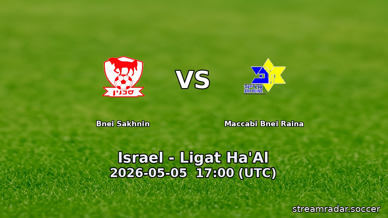 Bnei Sakhnin vs Maccabi Bnei Raina
