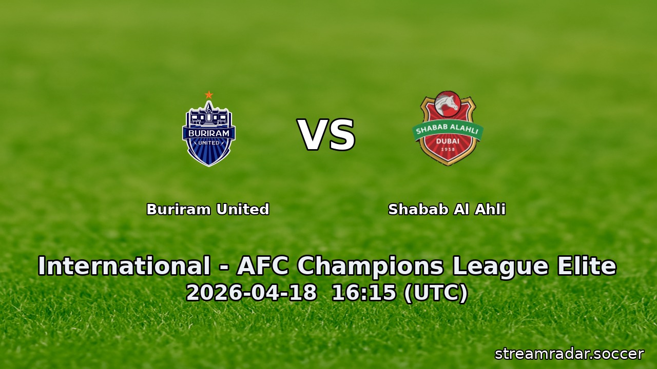 Buriram United vs Shabab Al Ahli
