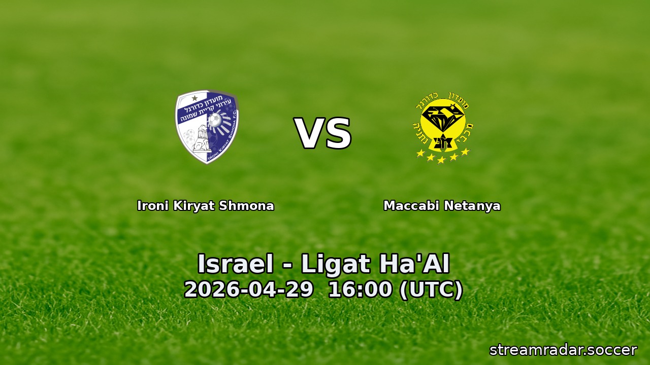 Ironi Kiryat Shmona vs Maccabi Netanya