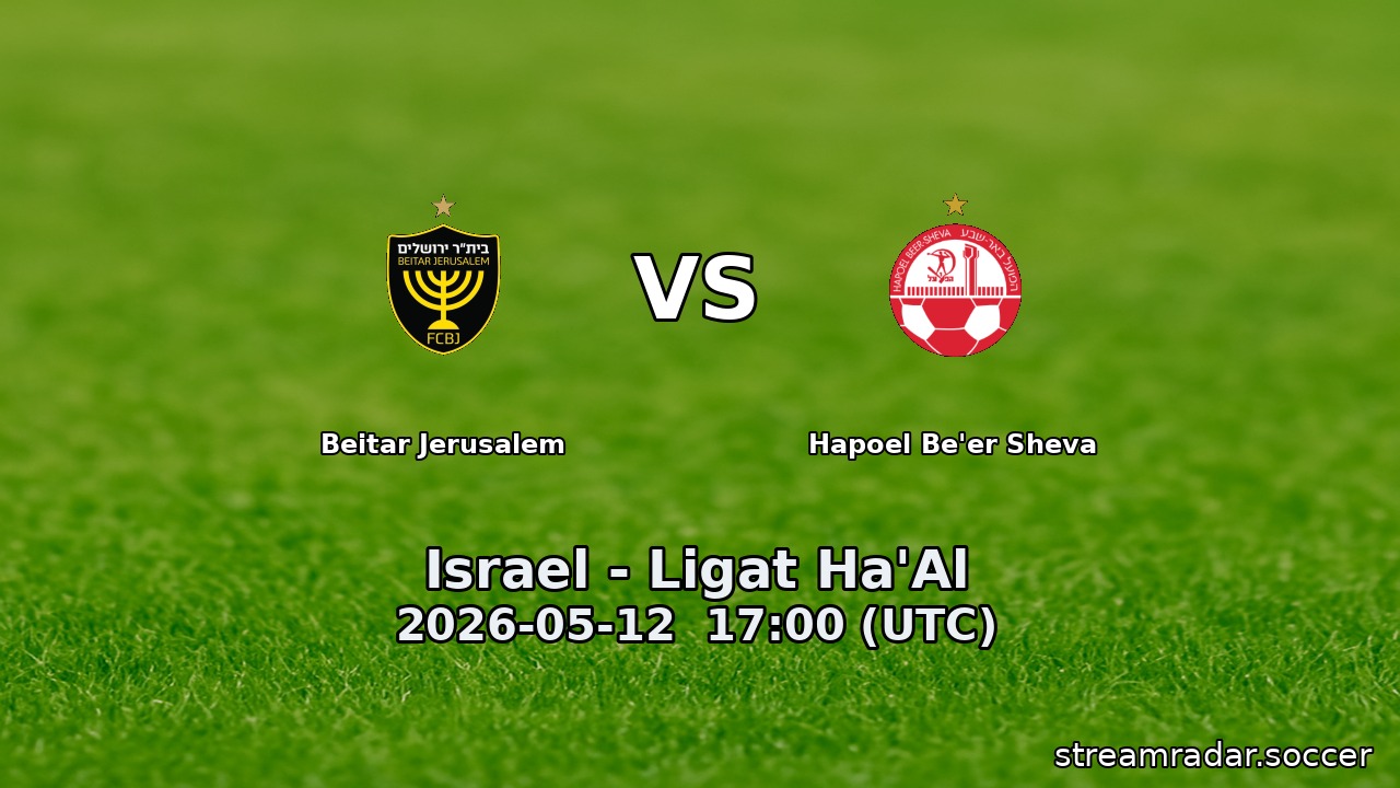 Beitar Jerusalem vs Hapoel Be'er Sheva