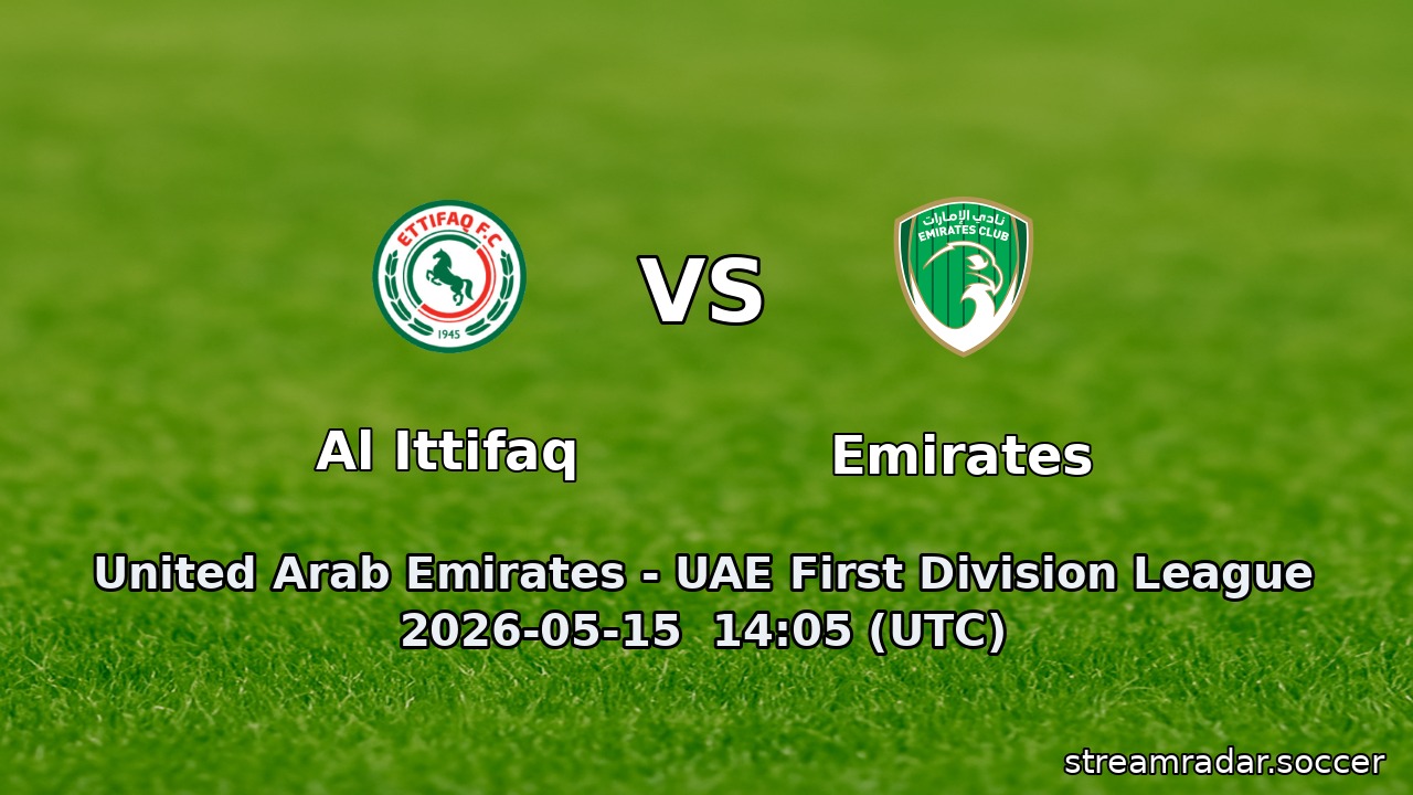 Al Ittifaq vs Emirates