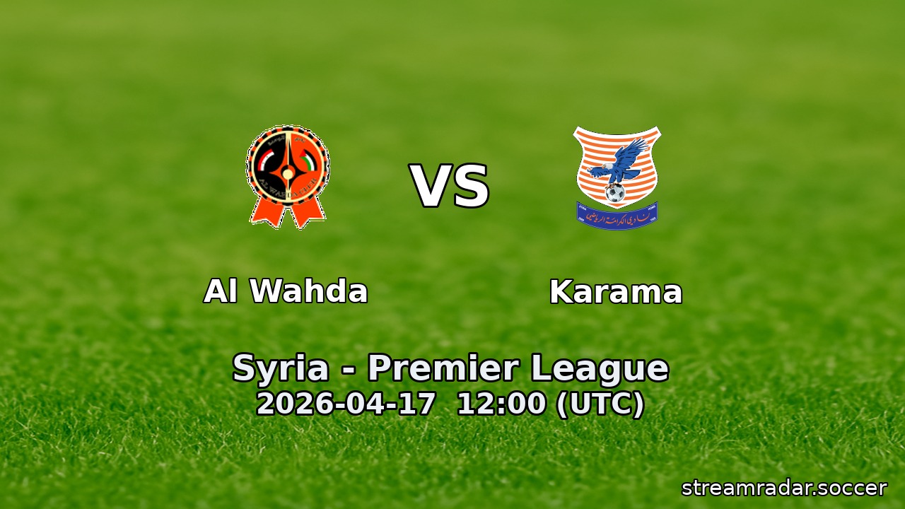 Al Wahda vs Karama