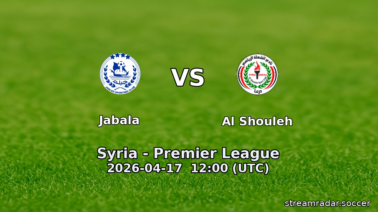 Jabala vs Al Shouleh