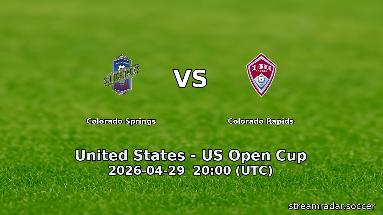 Colorado Springs vs Colorado Rapids