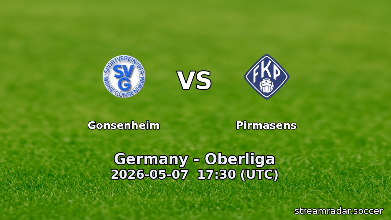 Gonsenheim vs Pirmasens