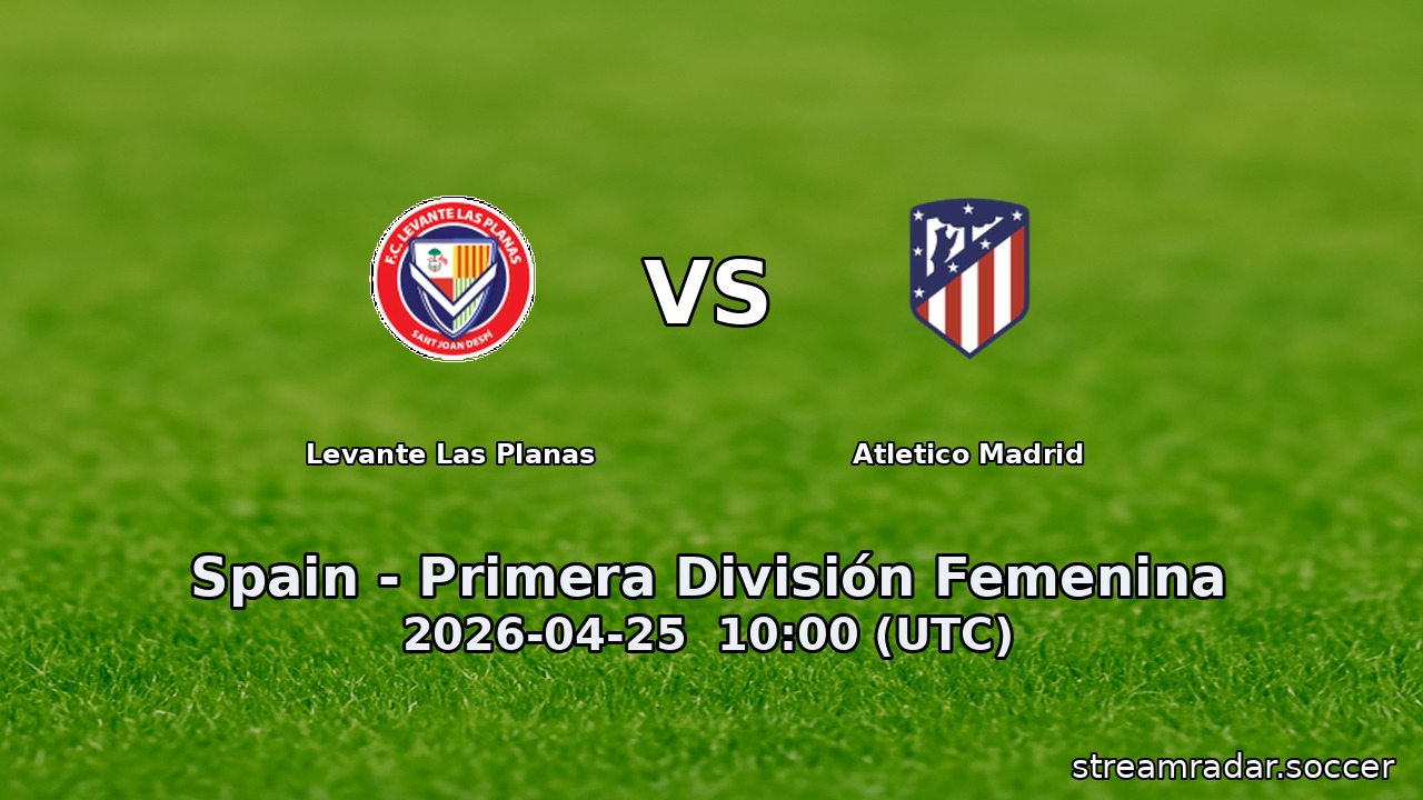 Levante Las Planas vs Atletico Madrid