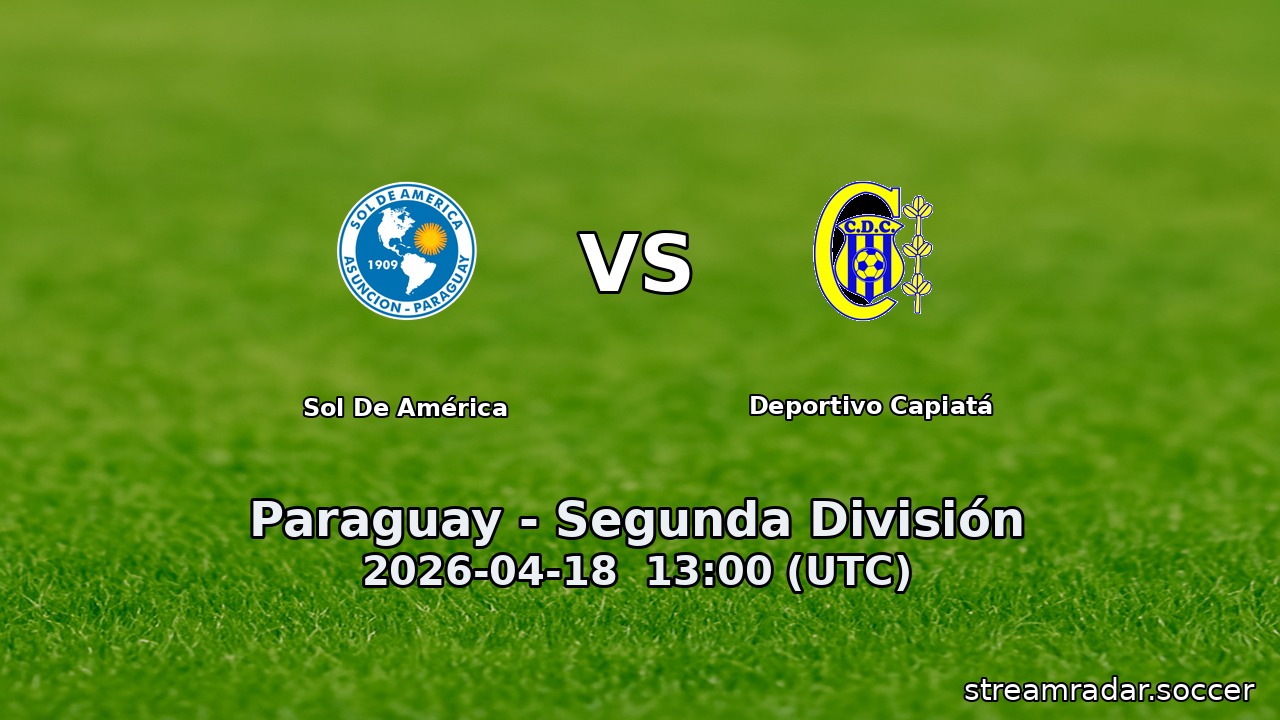 Sol De América vs Deportivo Capiatá