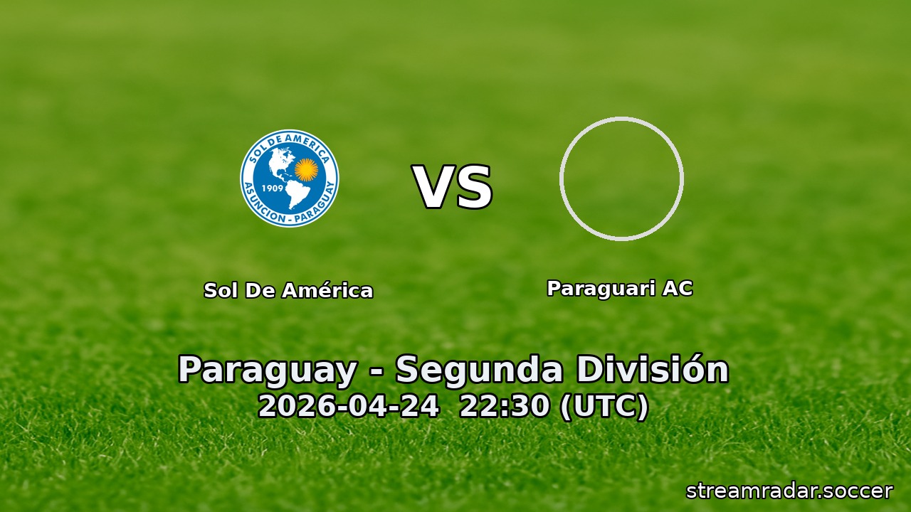 Sol De América vs Paraguari AC