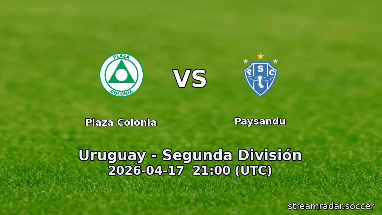 Plaza Colonia vs Paysandu