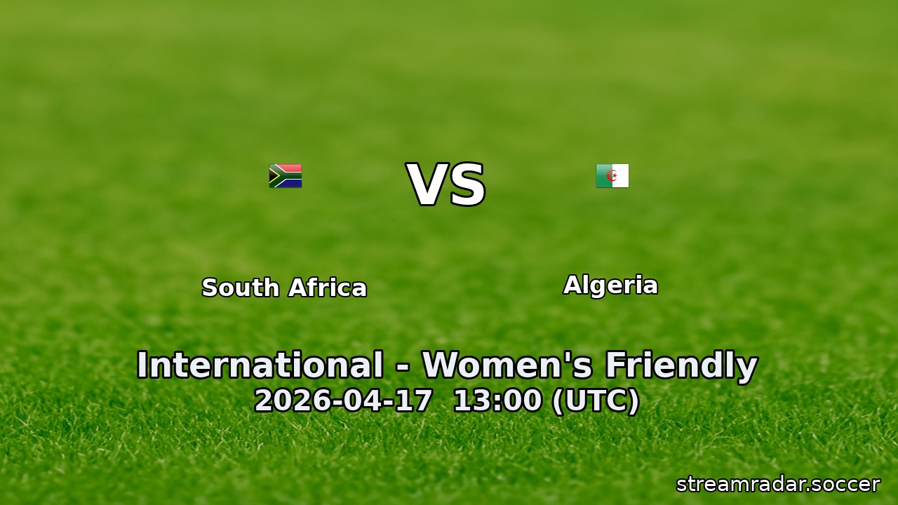 South Africa vs Algeria