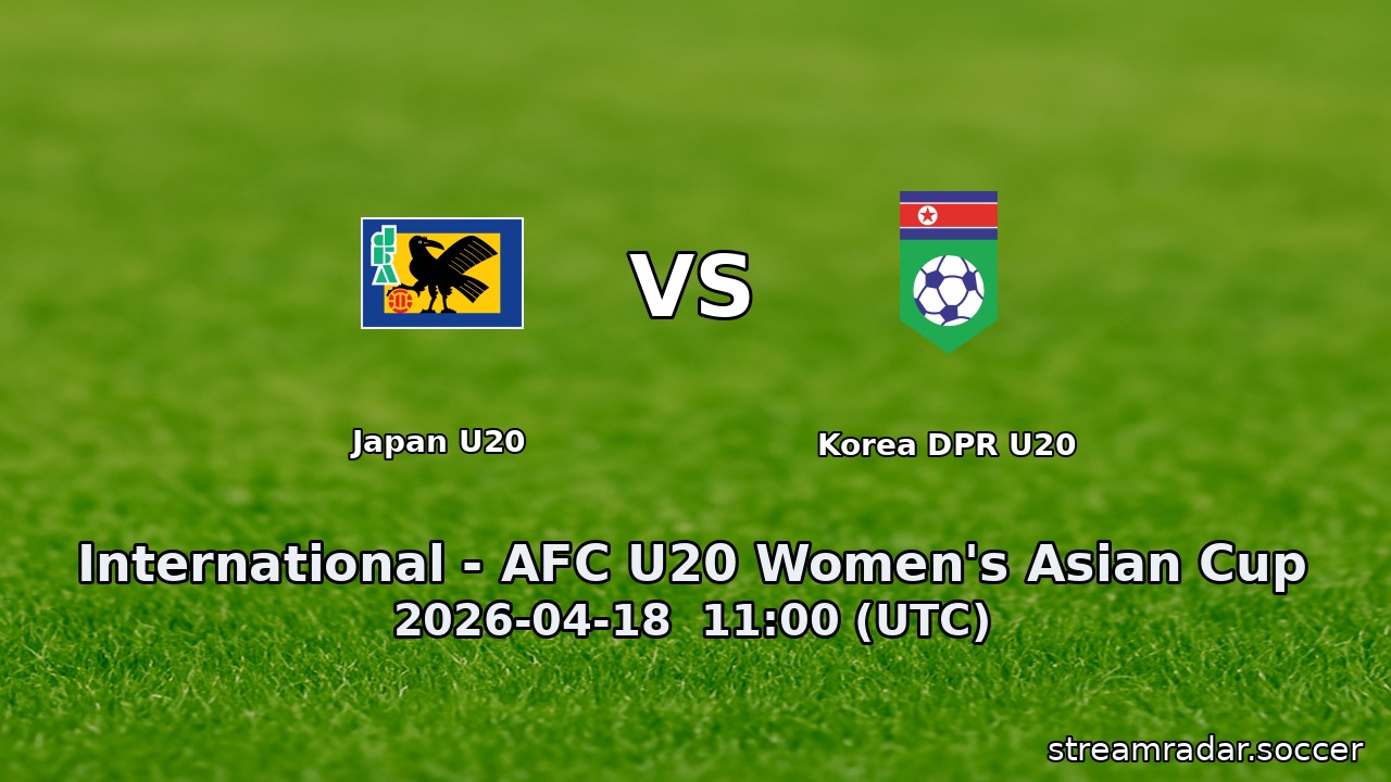 Japan U20 vs Korea DPR U20