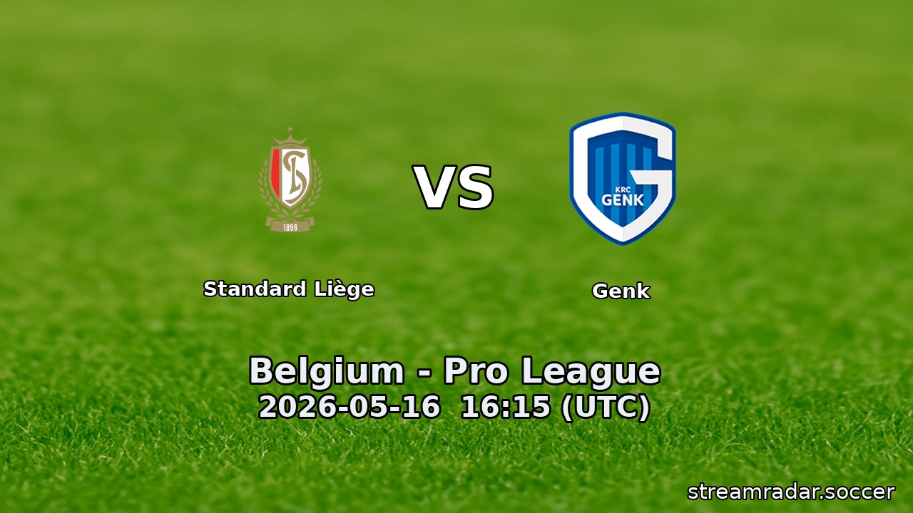 Standard Liège vs Genk