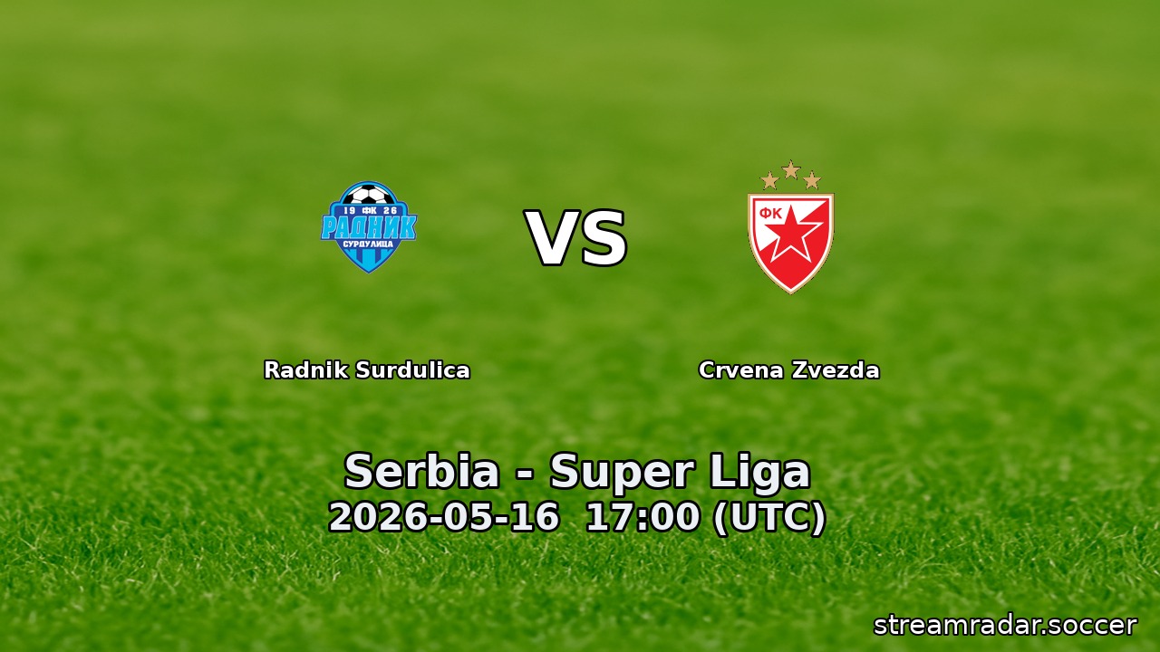 Radnik Surdulica vs Crvena Zvezda