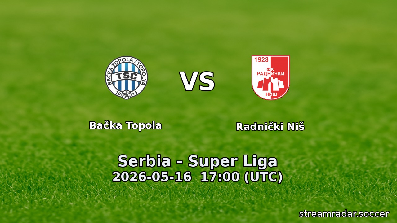 Bačka Topola vs Radnički Niš