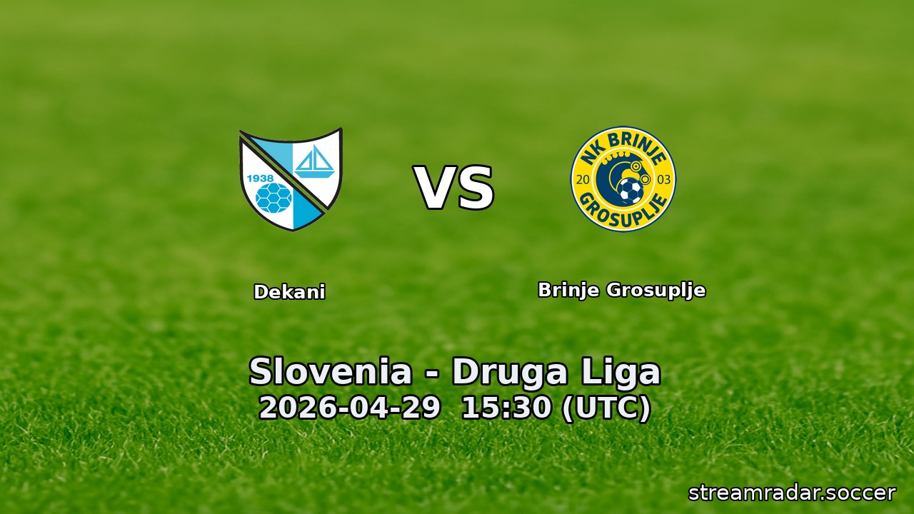 Dekani vs Brinje Grosuplje