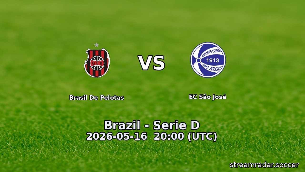 Brasil De Pelotas vs EC São José