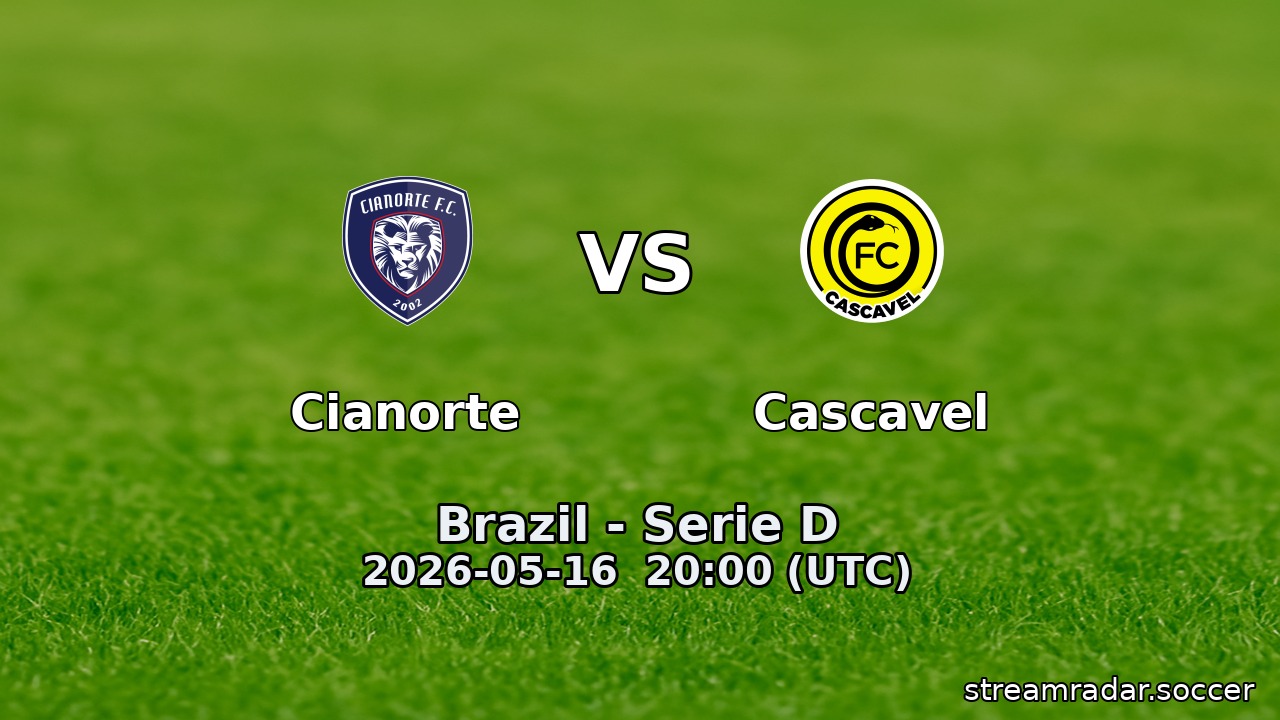 Cianorte vs Cascavel
