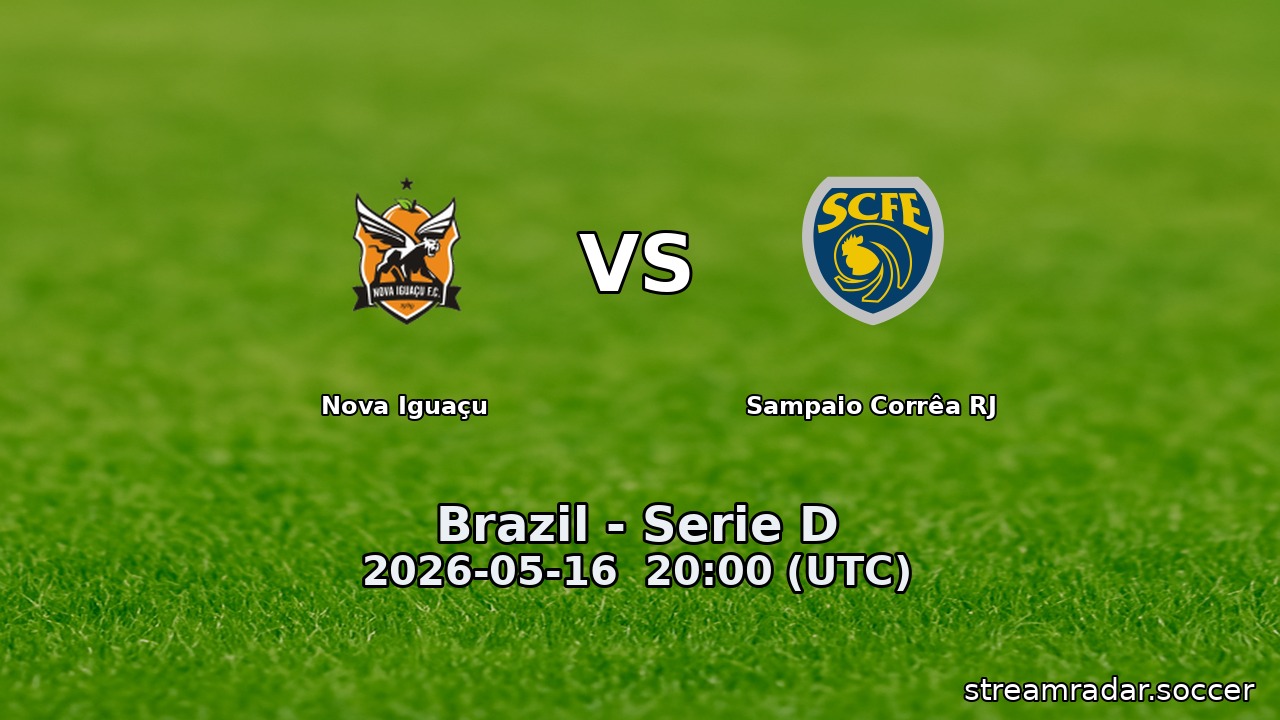 Nova Iguaçu vs Sampaio Corrêa RJ