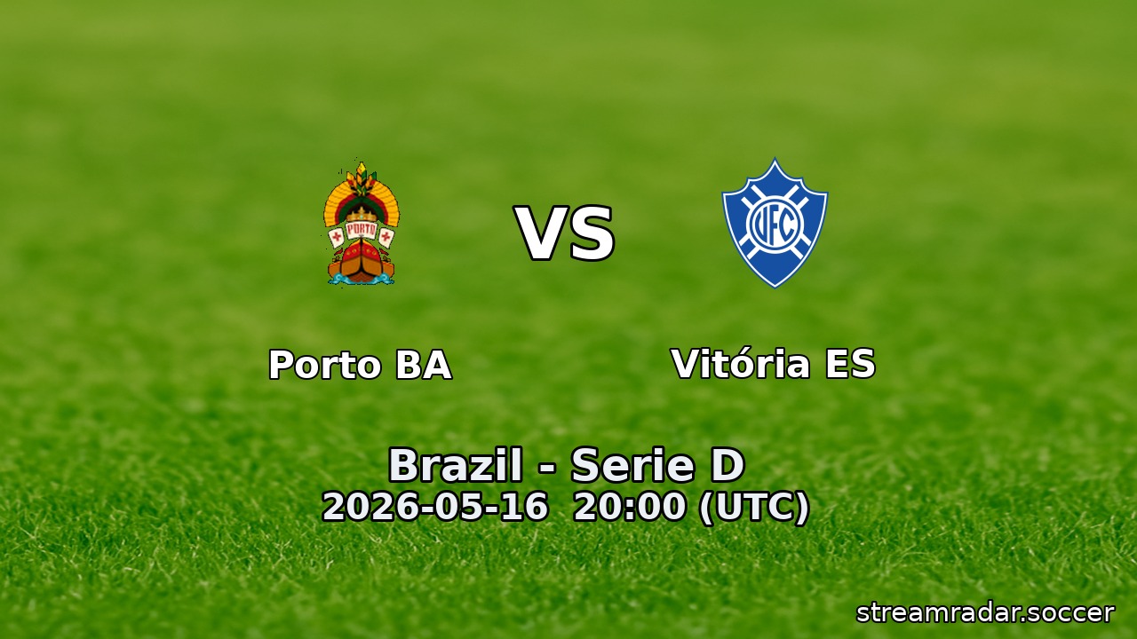 Porto BA vs Vitória ES